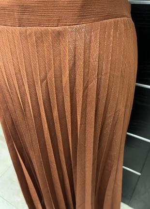 Спідниця пліссе довга з блиском, юбка плісірована xetra2 фото
