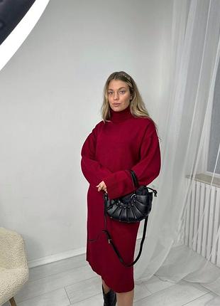 Платье гольф женское вязаное оверсайз разм.44-50