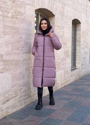 Курточка длинная фиолетовая1 фото