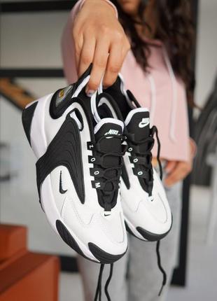 Кросівки чоловічі nike zoom 2k, black/white1 фото