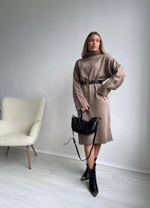 Платье гольф женское вязаное оверсайз разм.44-50