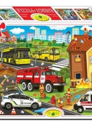 Пазли 88 елементів транспорт. спецмашини енергія+, 83453