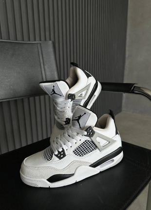 Кроссовки женские nike air jordan 4 military black4 фото