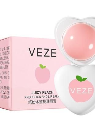 Фруктовый бальзам для губ персик veze juicy peach