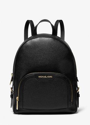 Чорний рюкзак michael kors jaycee medium pebbled leather backpack оригінал3 фото