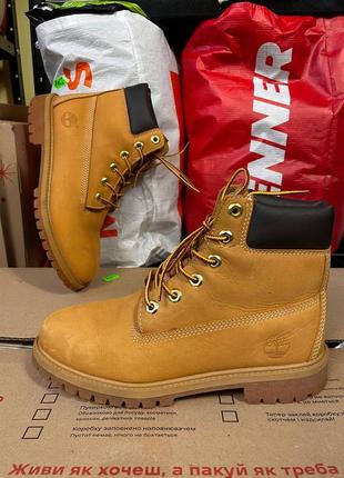 Жіночі зимові шкіряні ботинки черевики timberland