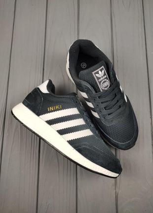 Adidas iniki thermo black white8 фото