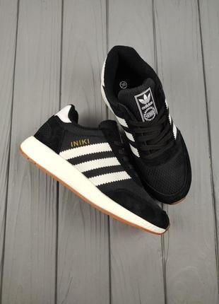 Adidas iniki thermo black white9 фото