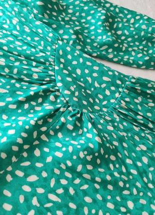 Шовкове плаття зелене із віскози від river island4 фото
