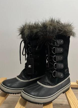 Женские зимние термо обуви ботинки sorel 40.5 26.5cm кожа