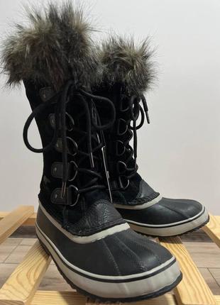 Женские зимние термо обуви ботинки sorel 40.5 26.5cm кожа5 фото