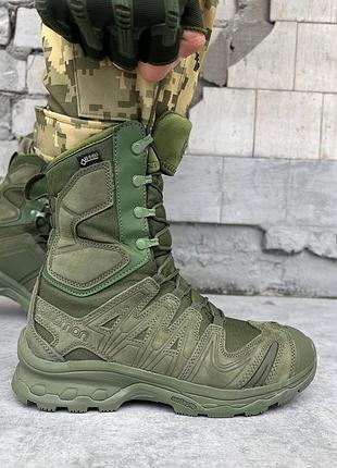 Зимние. берцы salmon quest 4 d forces high gtx oliva bt 6475