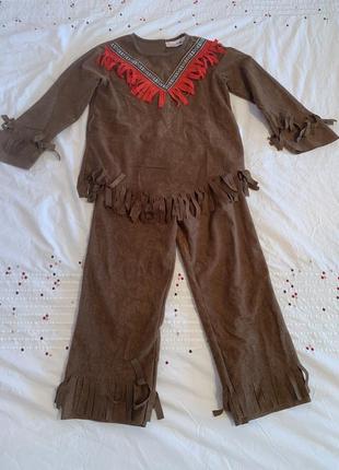 Яркий карнавальный костюм индейца на 4-6 лет