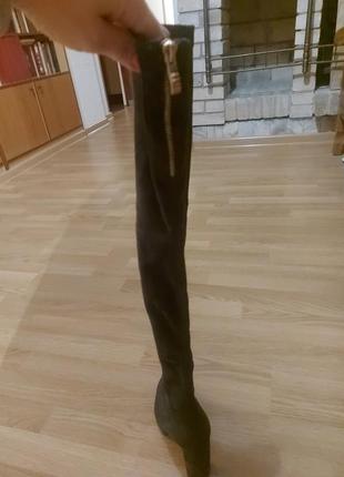 Дуже гарні чоботи-панчохи( ботфорти), 37р.3 фото