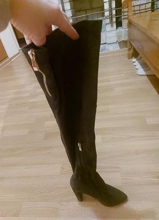 Дуже гарні чоботи-панчохи( ботфорти), 37р.4 фото