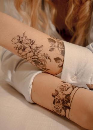 Временные тату, татушки, тату, переводки, тату с цветами