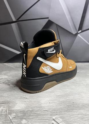 Зимние мужские ботинки nike beige black мех) 40-41-42-44-452 фото