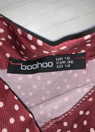 Платье платье миди в горошек с длинным рукавом новое boohoo 18 xl-xxl5 фото