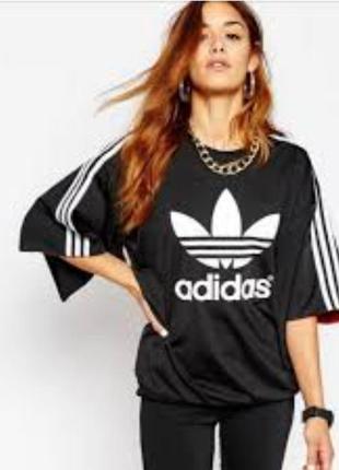 Rita ora adidas кимано укороченный топ-кимоно с рукавами черный/белый (s/m)