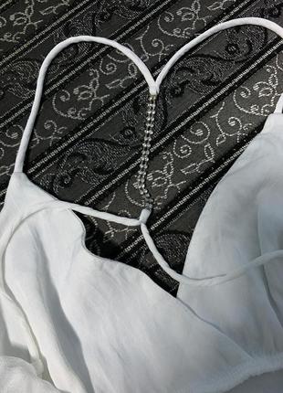 Платье мини белое с открытой спинкой zara размер хс7 фото