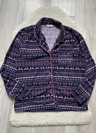 Піжама сорочка рубашка новорічна принт для дому сну