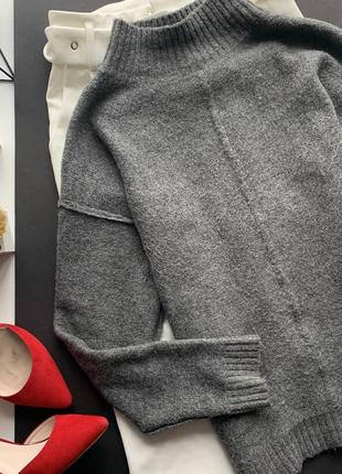 Серый свободный тёплый свитер /серый свободный мягкий свитер6 фото