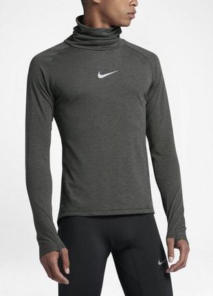 Спортивный лонгслив, кофта nike wunning aeroreact long sleeve grey размер s1 фото