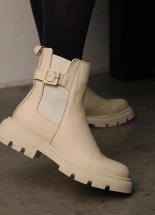 Черевики жіночі шкіряні з хутром 587308