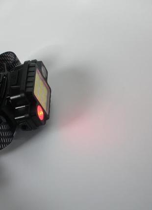 Потужний акумуляторний налобний ліхтар із магнітом і червоним світлом6 фото