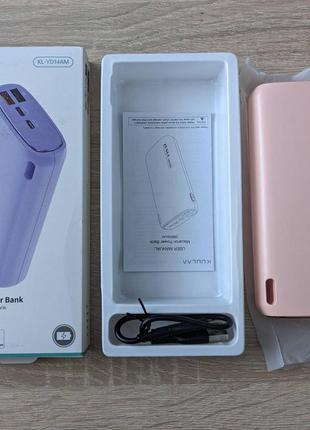 Зарядний пристрій, повербанк, powerbank kuulaa 26800 mah, рожевий2 фото