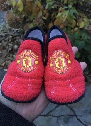 Manchester united тапочки капці дитячі 14 см