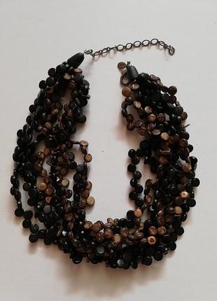 Новые женские деревянные бусы