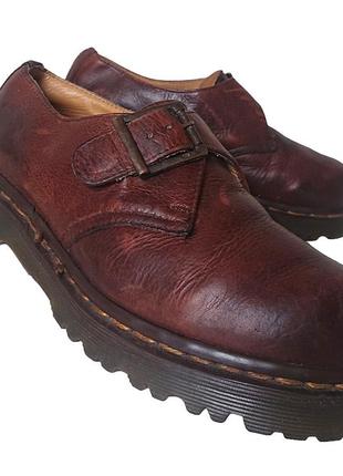 Винтажные кожаные монки туфли martens original england 90е