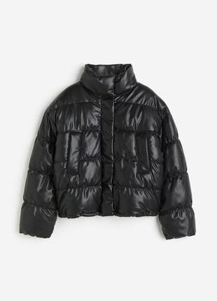 Куртка курточка кожаная кожаная кожаная кожаная экокожа пуффер puffer h&amp;m 1185524003 hm оригинал ✅ xs s m l xl xxl3 фото