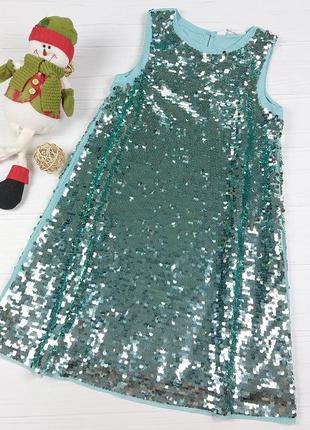 Очаровательное сияющее платье от h&amp;m 8-9 лет, 128-134 см.1 фото