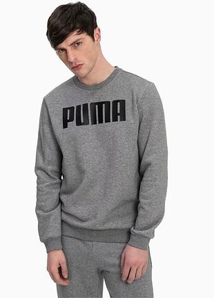 Чоловічий сірий утеплений світшот від puma розмір m свитшот