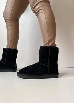 Натуралка зимние угги замша ❄ натуральная кожа уггі шкіра на меху платформа