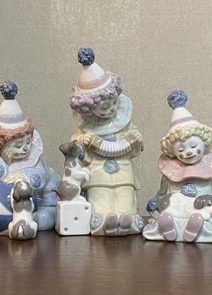 Порцелянова статуетка lladro «клоун п'єро з цуценям і гармонією».9 фото