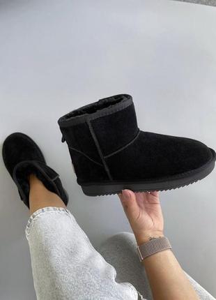 Натуралка зимние угги замша ❄ натуральная кожа уггі шкіра на меху платформа