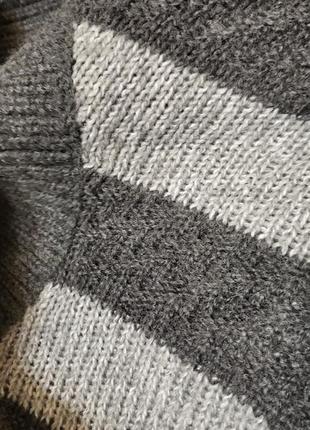 Пуловер вовна светр в смужку безрукавка шерстяной свитер жилет джемпер7 фото
