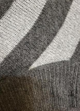 Пуловер вовна светр в смужку безрукавка шерстяной свитер жилет джемпер5 фото