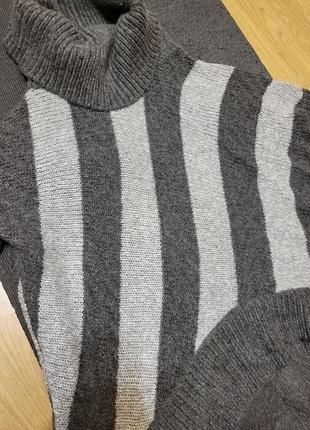 Пуловер вовна светр в смужку безрукавка шерстяной свитер жилет джемпер4 фото
