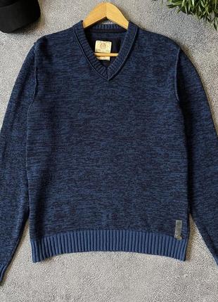 Чоловічий темний синій теплий вовняний светр пуловер replay вовна оригінал розмір l2 фото