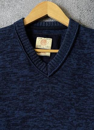Мужской темный синий теплый шерстяной свитер пуловер replay шерсть оригинал размер l5 фото