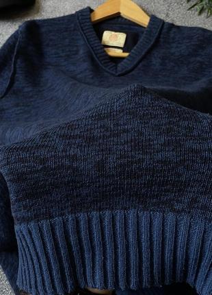 Мужской темный синий теплый шерстяной свитер пуловер replay шерсть оригинал размер l7 фото