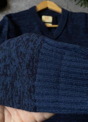 Мужской темный синий теплый шерстяной свитер пуловер replay шерсть оригинал размер l8 фото