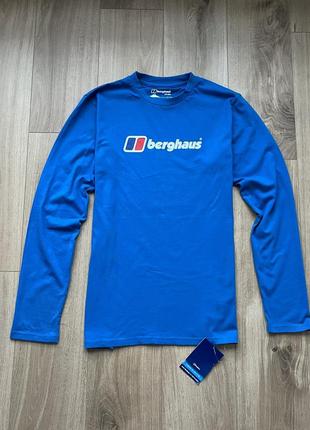 Новый лонгслив berghaus big logo organic cotton longsleeve