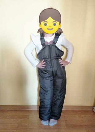 Зимовий комбінезон, напівкомбінезон, зимові теплі штани, на синтепоні4 фото