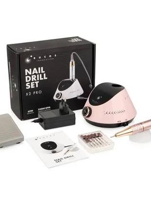 Фрезер для маникюра bucos nail drill x2 pro blush pink - 35 000 об/мин 65w2 фото