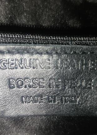 Чорна шкіряна сумочка з двума ручками італія5 фото